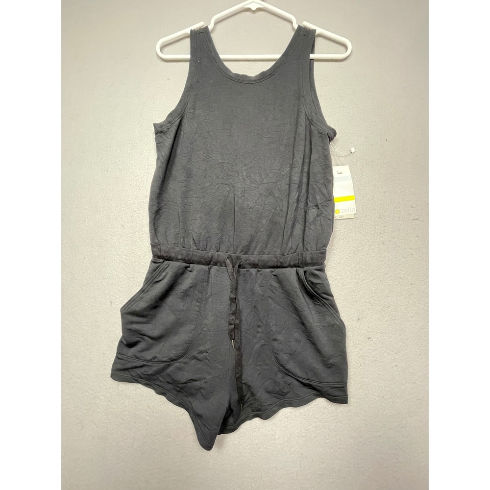 Zella All Day Romper Jersey Knit Gray Small Womens